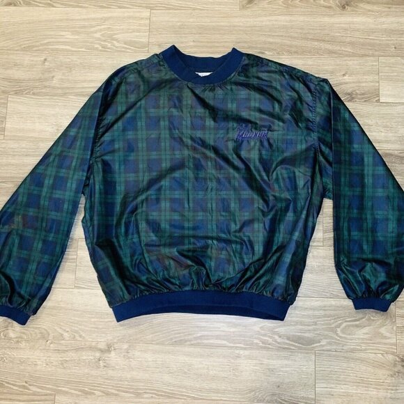 Vintage Avon Sportswear Windbreaker Jacket Mens XL Golf Plaid Norton Magnum CAN - Picture 1 of 11